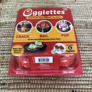 New Egglettes Egg Cooker 4 Pack Hard Boil Eggs Without The Shell As Seen On TV